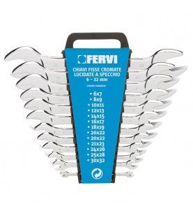 6-32mm Set Double open end mirror polish long pattern wrench FERVI 0201