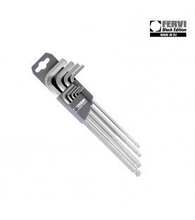 1,5-10mm Set 9pcs. of ball and hexagon wrenches, long type FERVI BE23/S9
