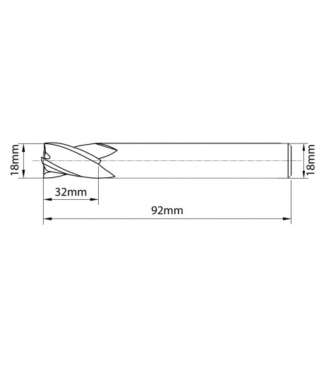 18mm 4πτερο Κονδύλι κοβαλτίου - Κοντό TJR 340180000