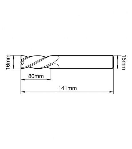 16mm 4πτερο Κονδύλι κοβαλτίου - Πολύ μακρύ TJR 360160000