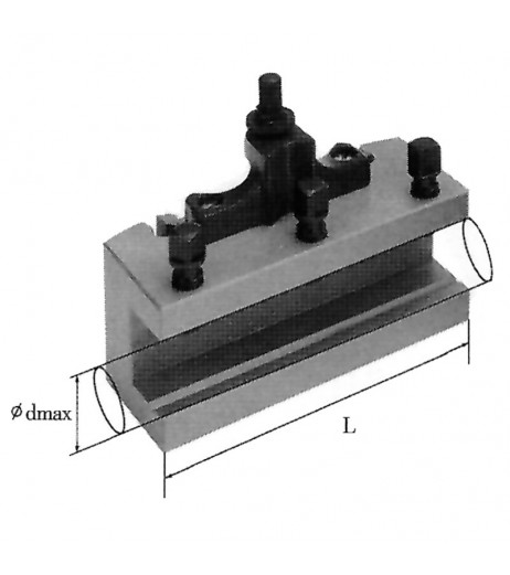 80mm Πρισματική βάση για ρυθμιζόμενο εργαλειοδέτη τόρνου T00A FERVI T00A/B