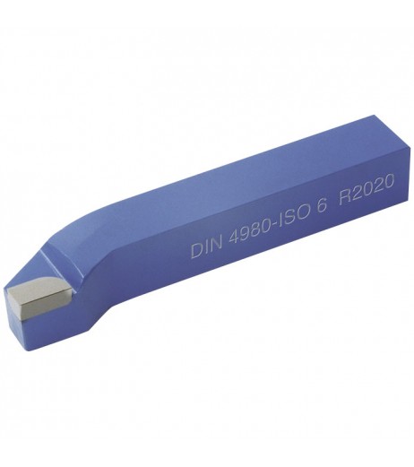 DIN 4980R ISO6 10x10x90mm Μανέλα τόρνου με κολλητό καρβιδίου P25/30 μπλε δεξιά