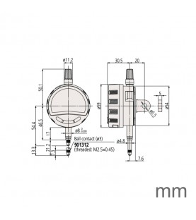 0-12,7mm (0.01mm) Ψηφιακό ρολόι ID-C MITUTOYO 543-710B