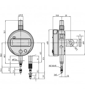 0-12,7mm (0.01mm) Ψηφιακό ρολόι ID-S IP42 MITUTOYO 543-781B-10