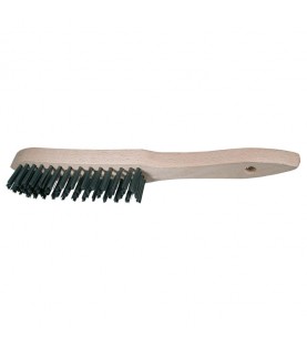 145mm Scratch brush 4-row, smooth steel wire