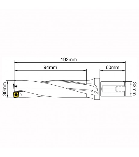 30mm Ταχυτρύπανο 3xD για πλακίδια SP..090408 TJR 109133009409