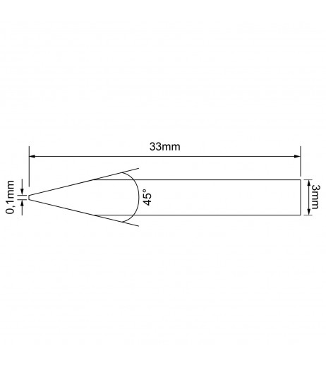 3mm Κονδύλι καρβίδιου χάραξης 45° με μέγεθος μύτης 0,1mm TJR2A-BE-34501-3