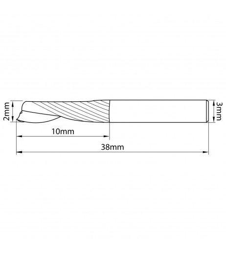 2x10mm Μονόπτερο κονδύλι καρβιδίου γενικής χρήσης TJR TJR2A-FA-02010-3