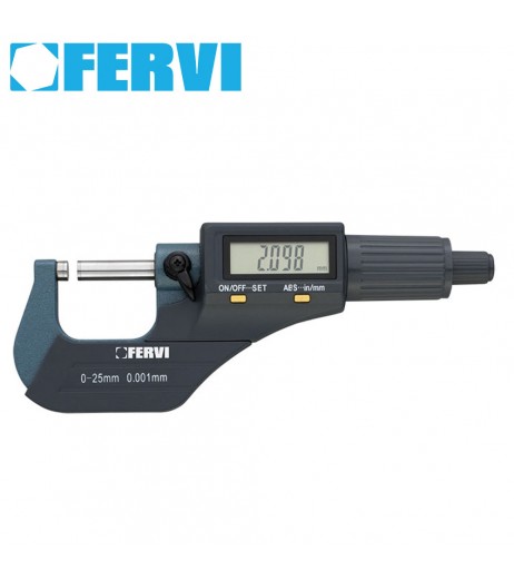 0-25mm Electronic digital micrometer FERVI M021/00/25 