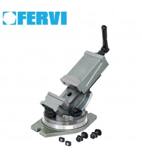 125mm Tilting milling machine vice with 360° swivel base FERVI M530/125